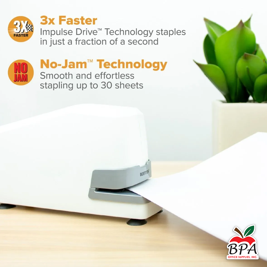 Bostitch •  Grapadora Eléctrica Impulse (color blanco)