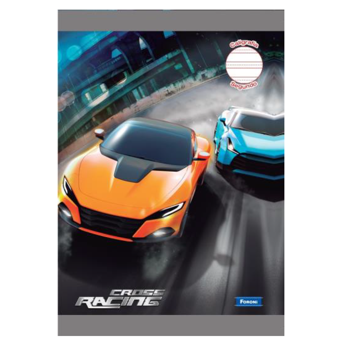 Foroni •  Libreta caligrafía 3rd (third) grande carpeta blanda "Cross Racing"