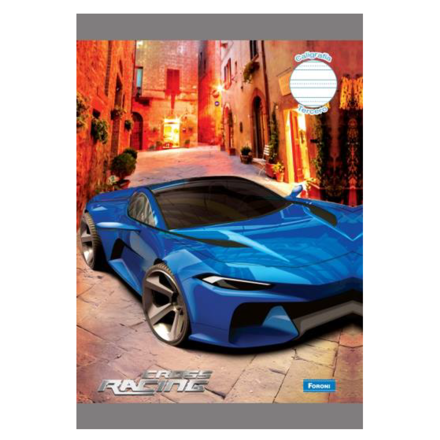 Foroni •  Libreta caligrafía 3rd (third) grande carpeta blanda "Cross Racing"