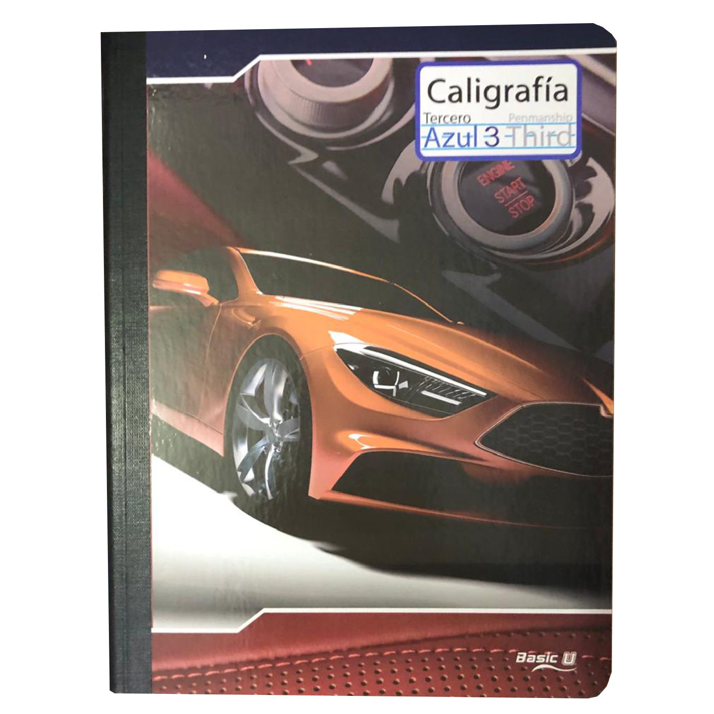 Basic U •  Libreta caligrafía 3rd (third) carpeta blanda "Xtreme Machines"