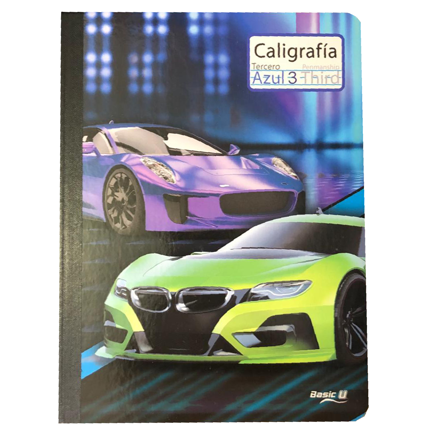 Basic U •  Libreta caligrafía 3rd (third) carpeta blanda "Xtreme Machines"