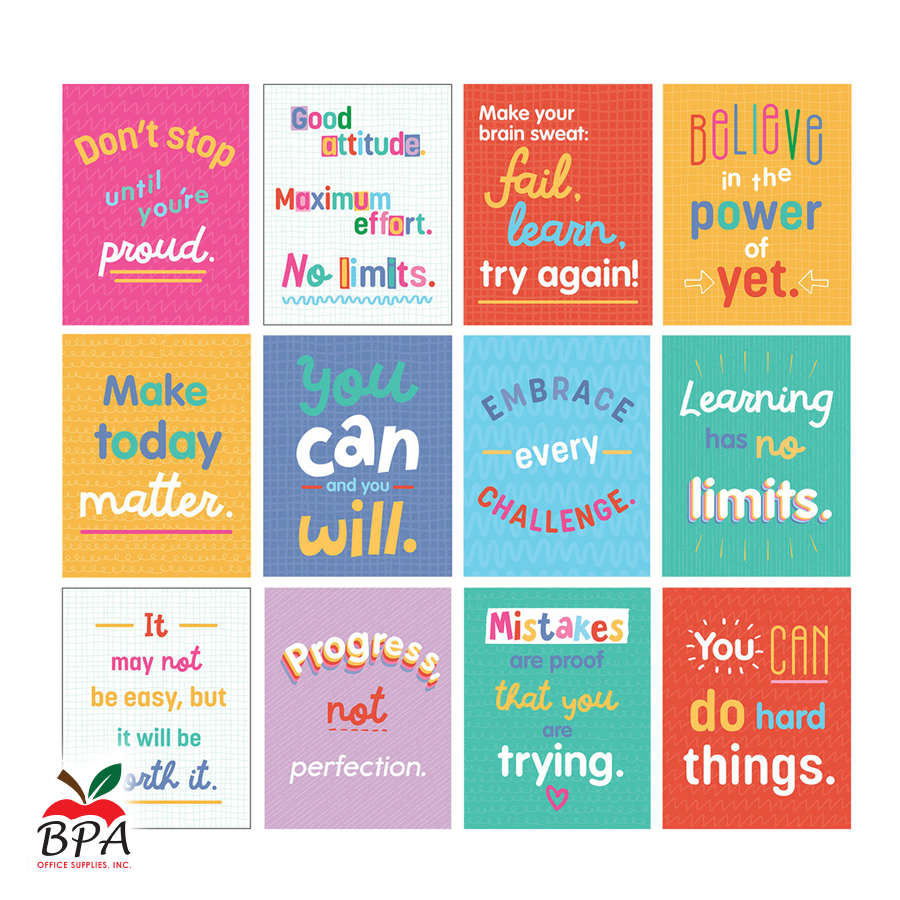 Carson Dellosa • Set Mini Posters "Growth Mindset Quotes"