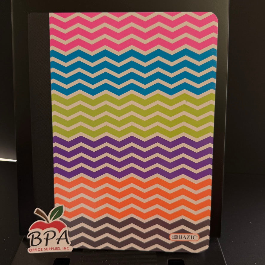Bazic •  Libreta grande de carpeta blanda: Chevron