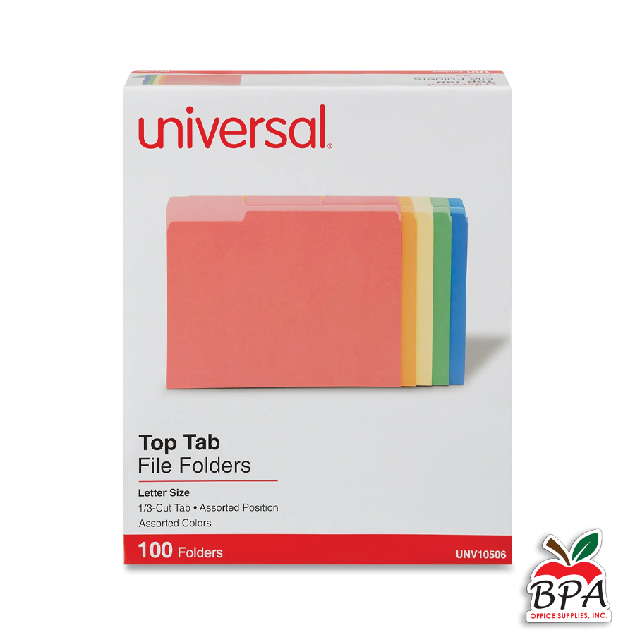 Universal • File folder (carta - colores surtidos - 100 unidades)