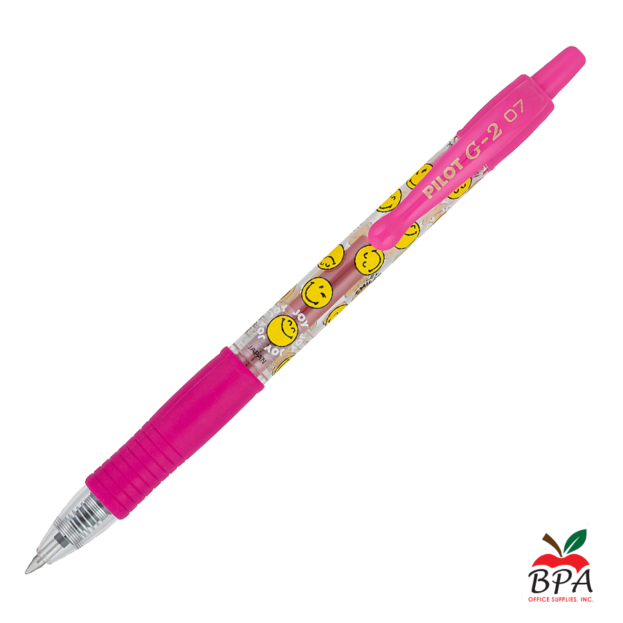 Pilot •  Bolígrafo G2 SMILEY - Gel Fine - Retractable (Rosa)