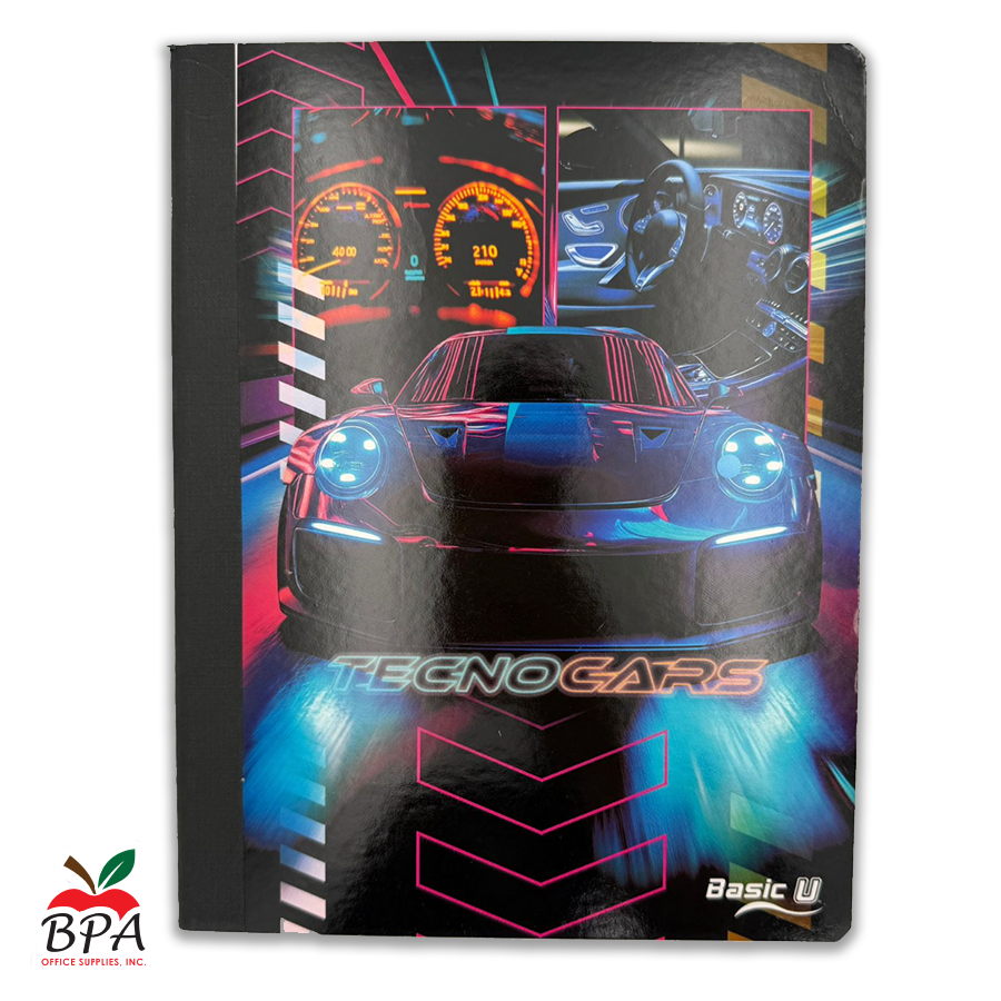 Credeal • Libreta grande carpeta blanda "Tecno Cars"