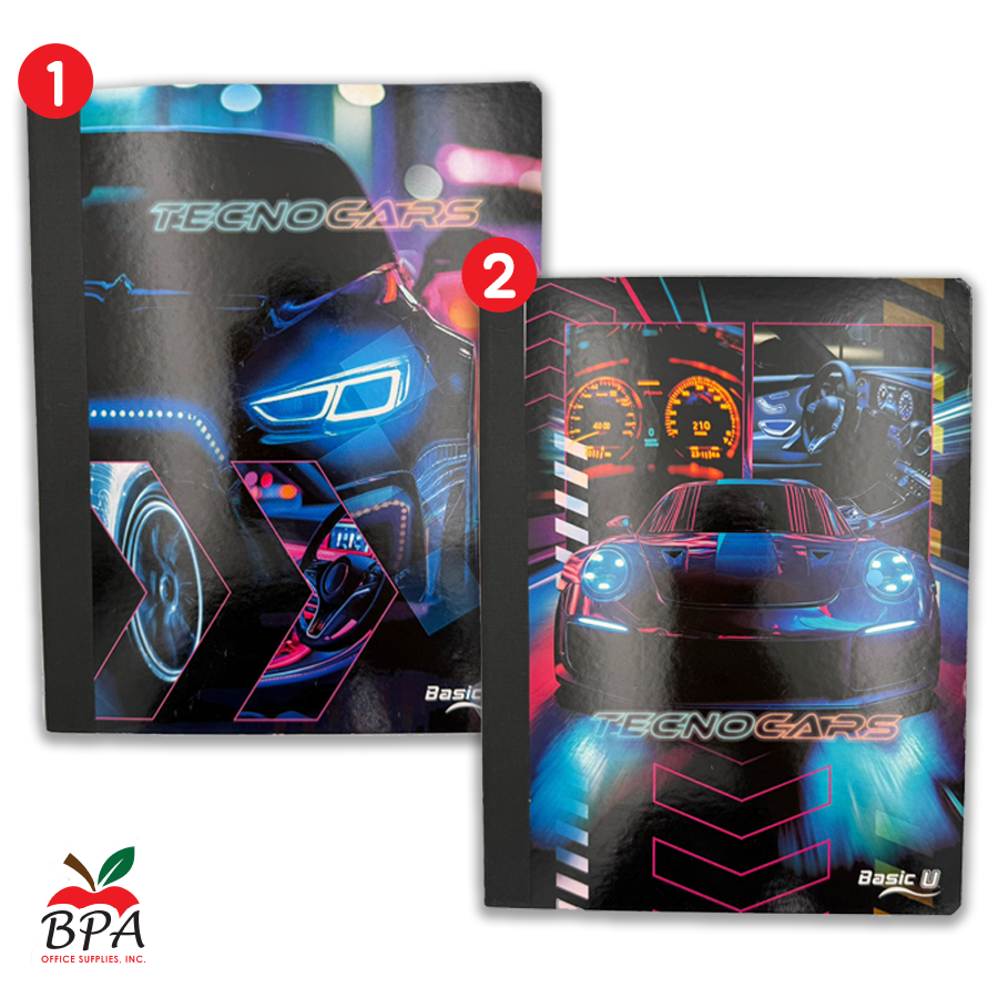 Credeal • Libreta grande carpeta blanda "Tecno Cars"