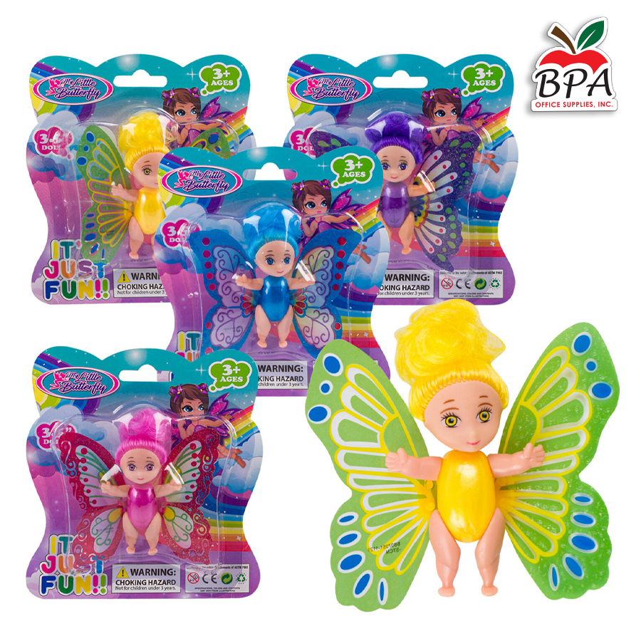 Butterfly Doll • Butterfly Doll with Wings 3.5" (1 unidad - variedad colores)