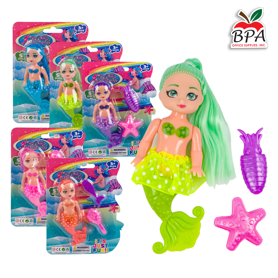 Mermaid Doll • Mermaid Doll 5" (1 unidad - varios colores disponibles)