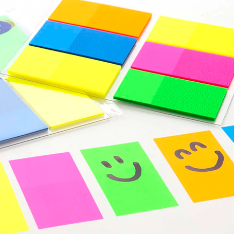 Bazic •  Banderitas color neón "stick on flag"