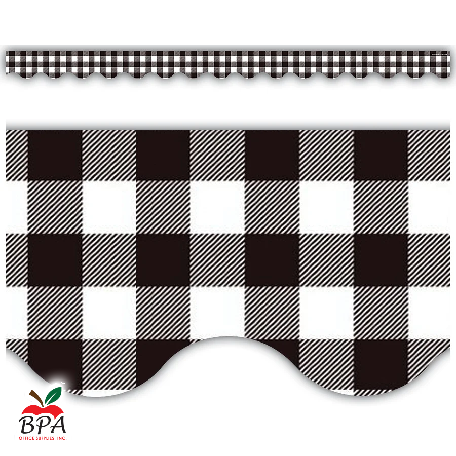 Teacher Created Resources •  Borde "Black & White Gingham"