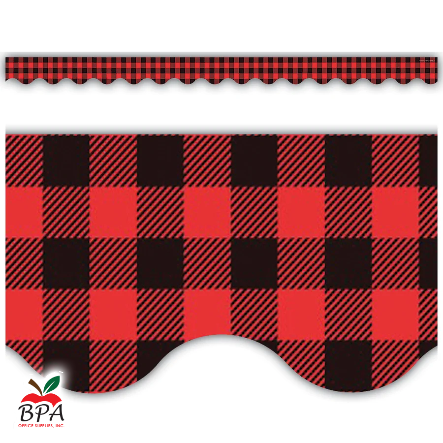 Teacher Created Resources •  Borde "Red & Black Gingham"