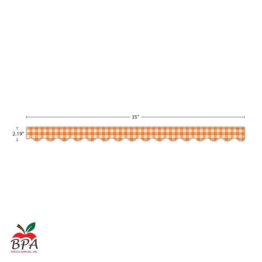 Teacher Created Resources •  Borde "Orange Gingham"