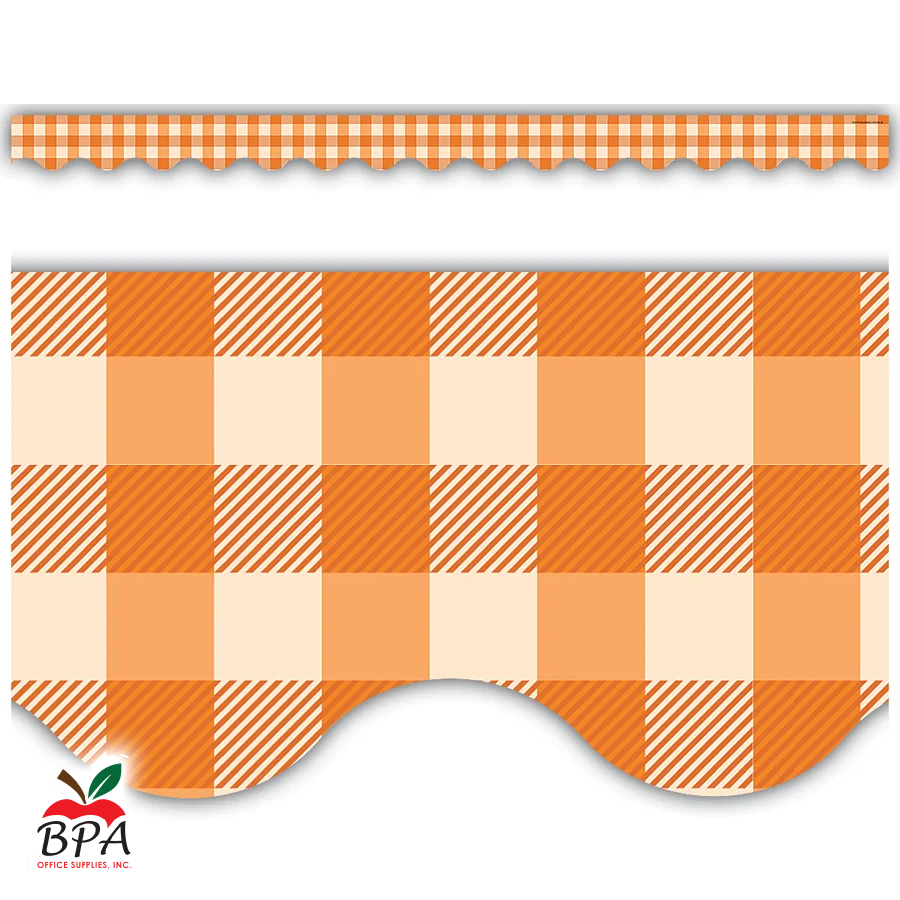 Teacher Created Resources •  Borde "Orange Gingham"