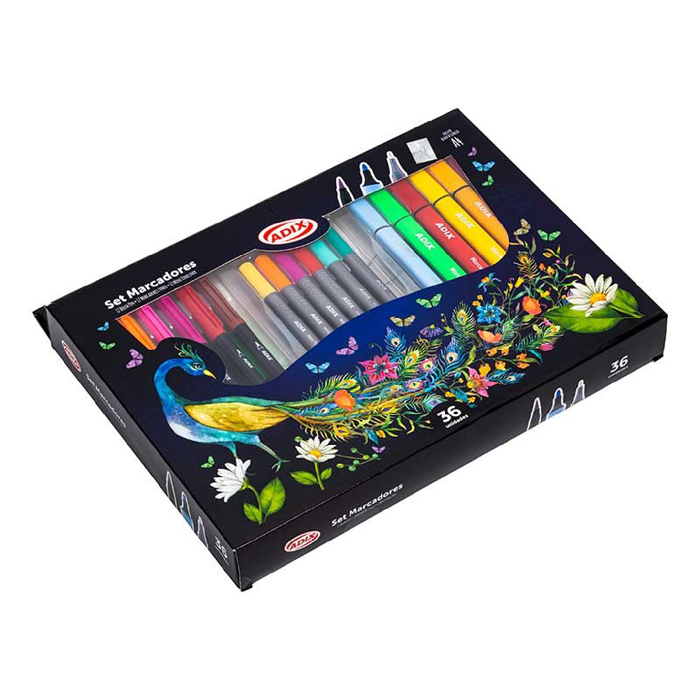 Adix •  Set de marcadores surtidos (36 pcs)