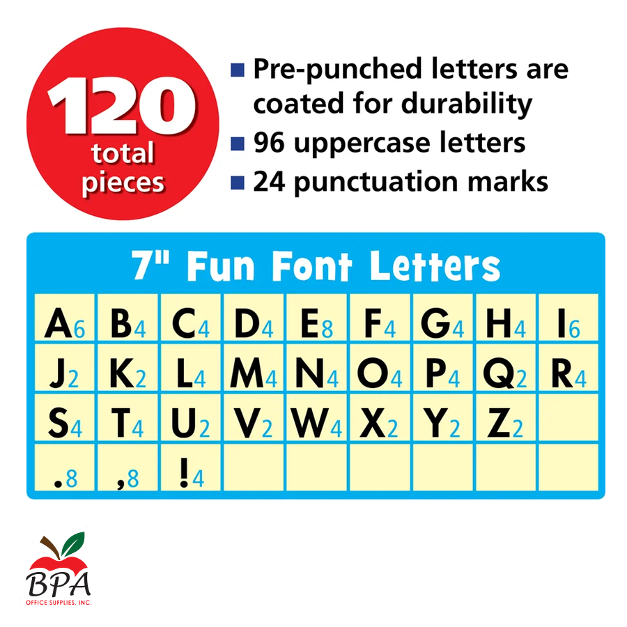 Teacher Created Resources • Letras Decorativas "Cool for School 7" Fun Font Letters"