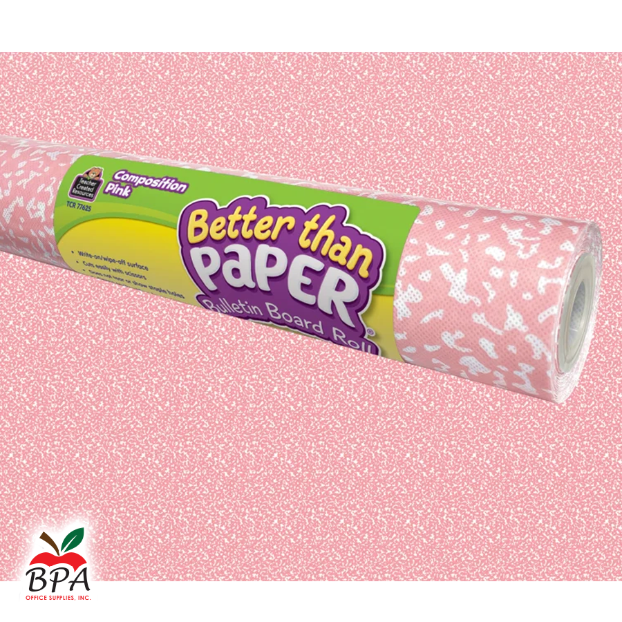 Teacher Created Resources • Rollo de papel para bulletin board "Composition Pink - Better Than Paper" (Copy)