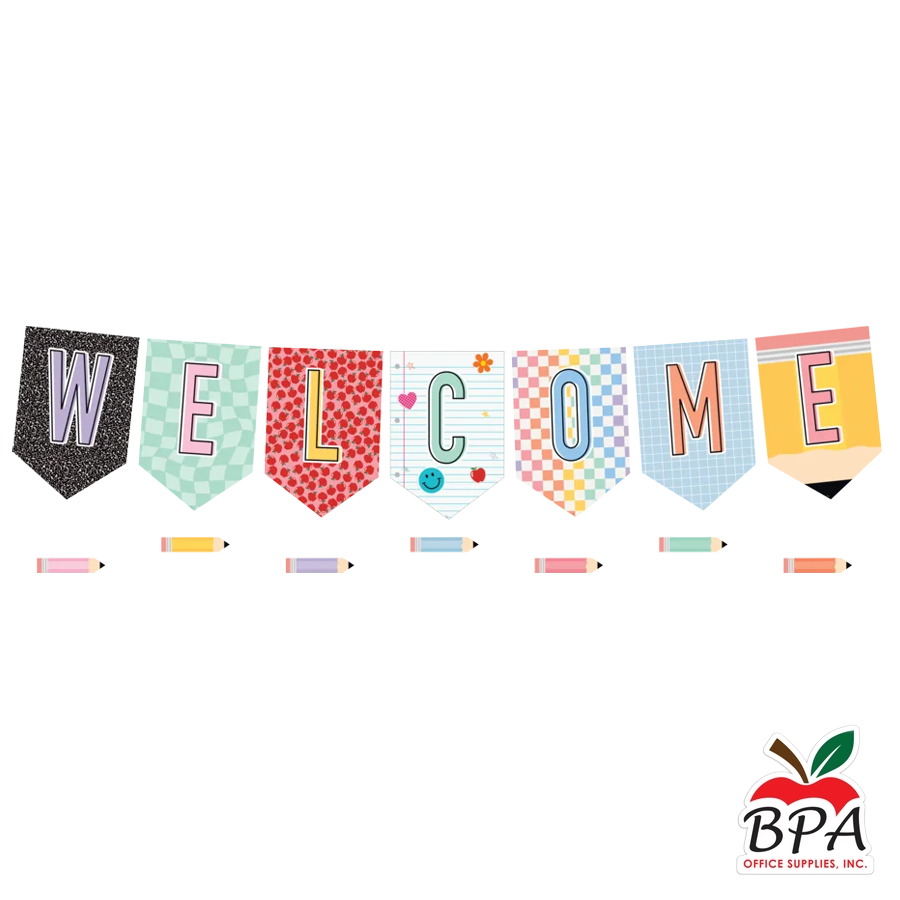 Teacher Created Resources • Set decorativo "Cool For School Pennants - Welcome"
