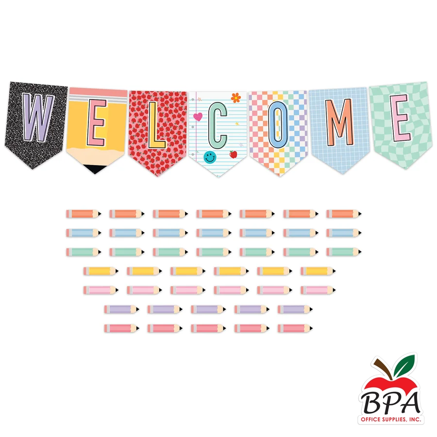 Teacher Created Resources • Set decorativo "Cool For School Pennants - Welcome"