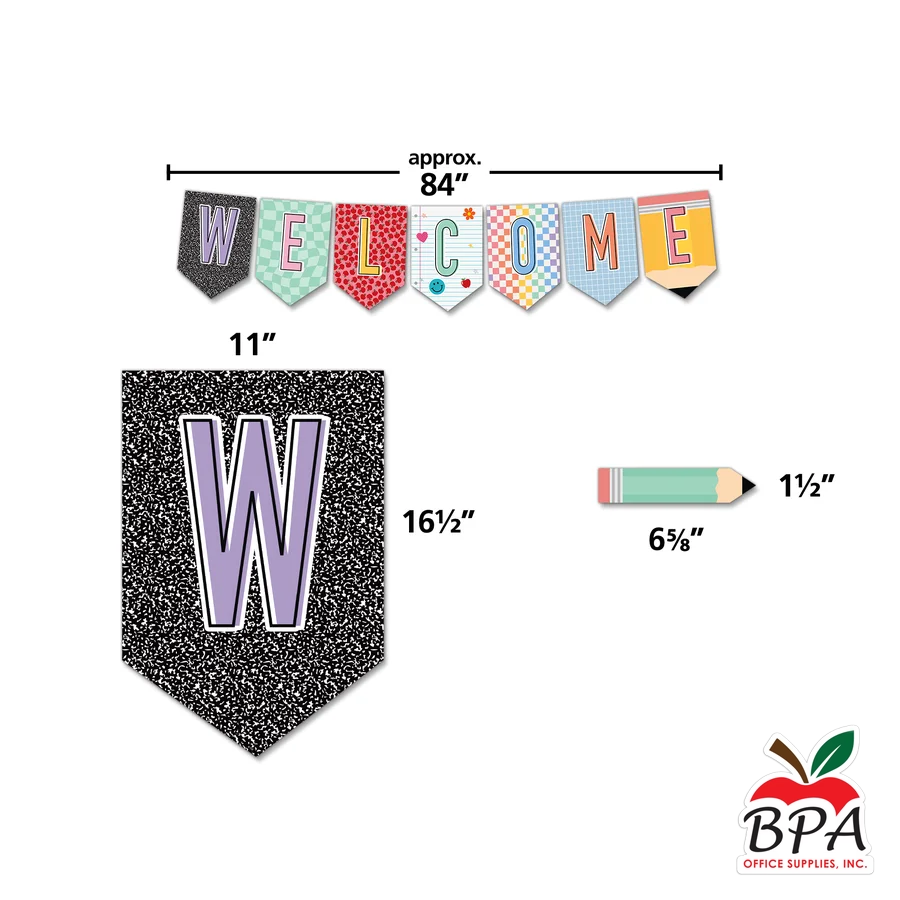Teacher Created Resources • Set decorativo "Cool For School Pennants - Welcome"