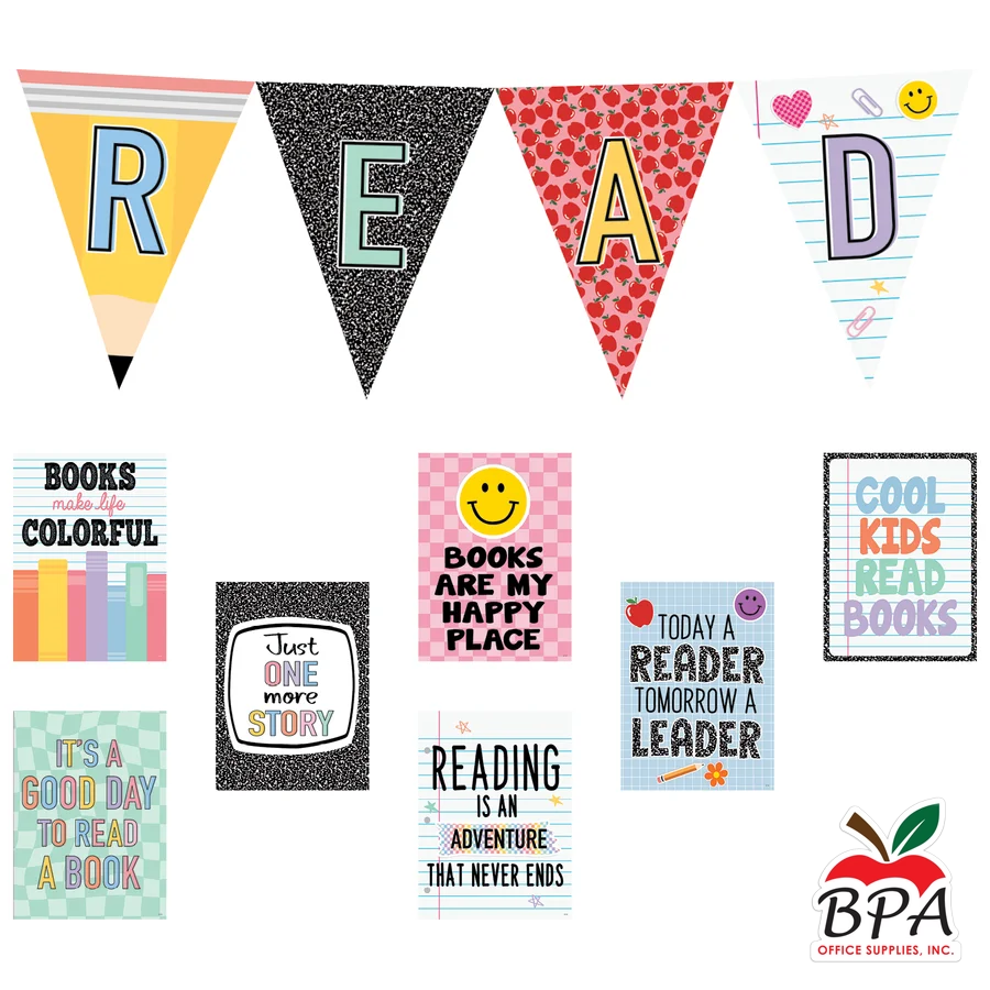 Teacher Created Resources • Set decorativo "Cool For School Pennants - Read"