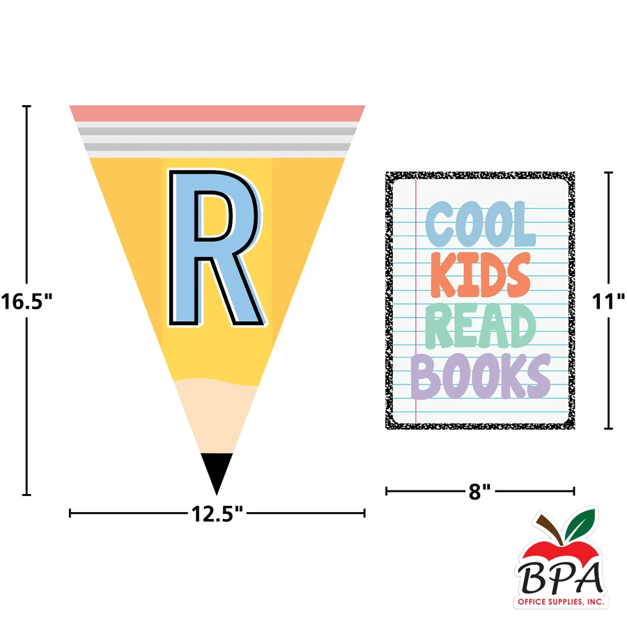 Teacher Created Resources • Set decorativo "Cool For School Pennants - Read"