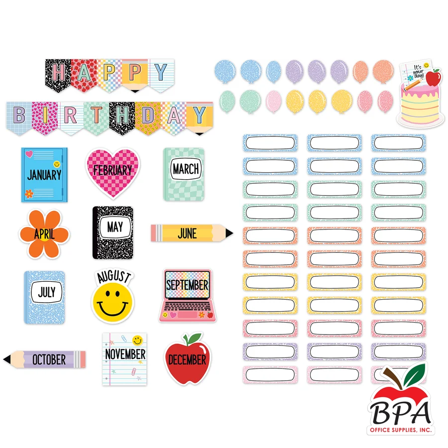 Teacher Created Resources • Mini set-decorativo "Cool for School - Happy Birthday"