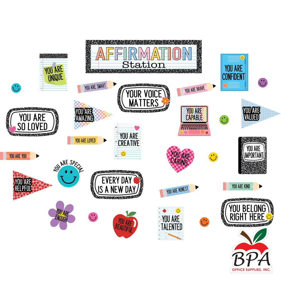 Teacher Created Resources • Mini set-decorativo "Cool for School - Positive Affirmations"