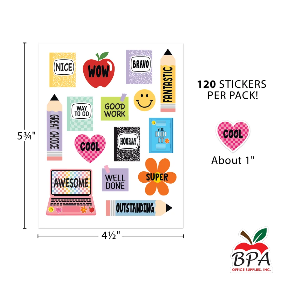Teacher Created Resources • Stickers "Cool for School"