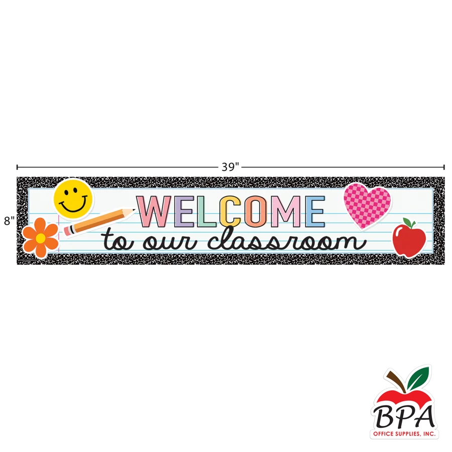 Teacher Created Resources •  Banner "Cool for School - Welcome to Our Classroom"