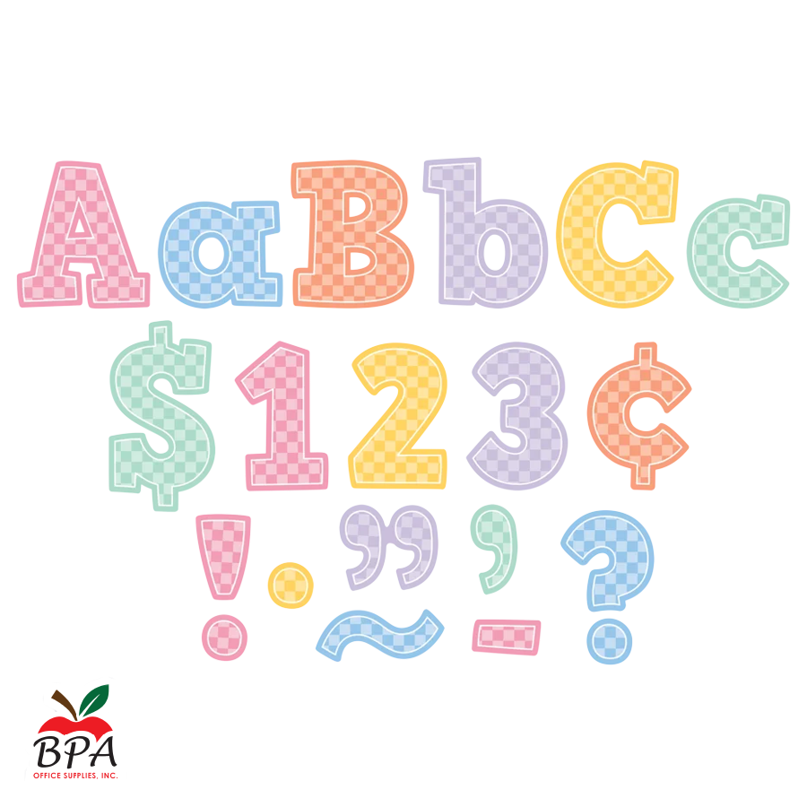 Teacher Created Resources • Letras Decorativas "Cool for School 4" - Bold Block"