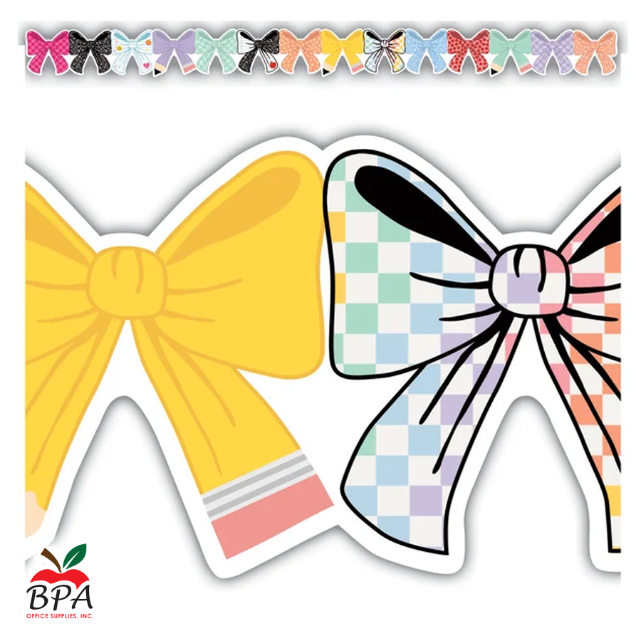 Teacher Created Resources •  Borde "Cool for School Bows - Die cut Border trim"
