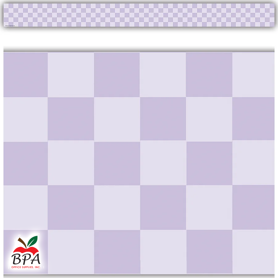 Teacher Created Resources •  Borde "Cool for School - Purple Checkers Straight Border trim"