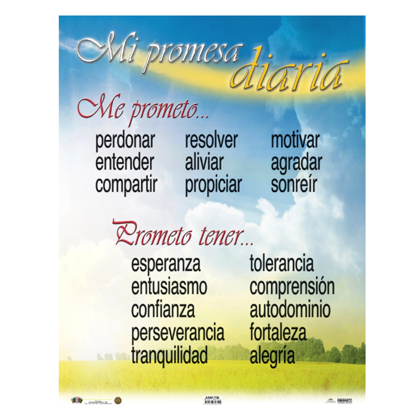 Anisa •  Cartel "Mi promesa diaria"