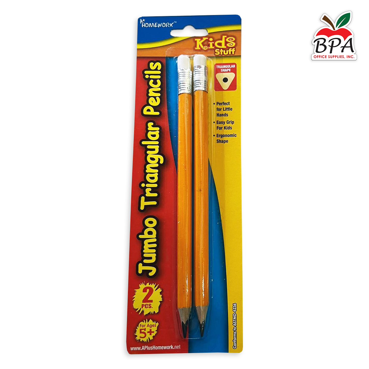 A Plus Homework •  Lápices gruesos triángulares (2 unidades)