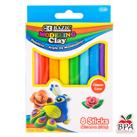 Bazic • Sticks de plastilina (set de 8 colores)