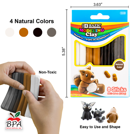 Bazic • Sticks de plastilina (set de 4 colores tierra)