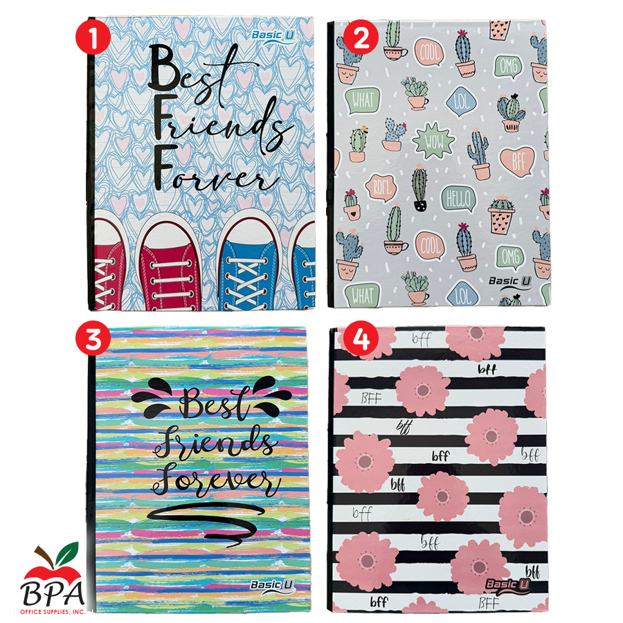 Basic U • Libreta grande carpeta dura "Best Friend Forever"