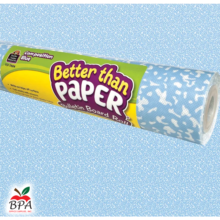 Teacher Created Resources • Rollo de papel para bulletin board "Composition Blue - Better Than Paper"
