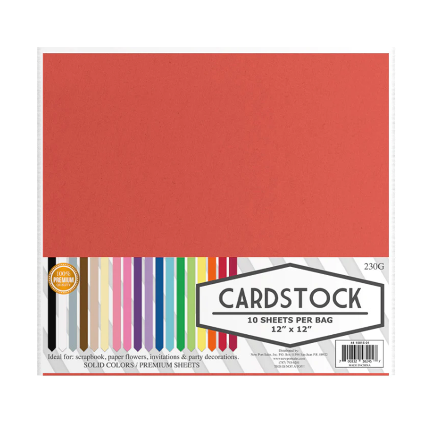Cardstock •  Cardstock 10 hojas (variedad de colores a escoger)