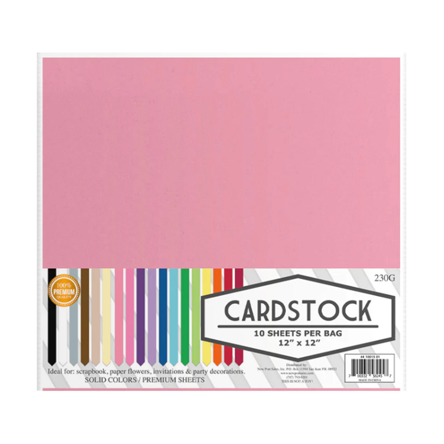 Cardstock •  Cardstock 10 hojas (variedad de colores a escoger)