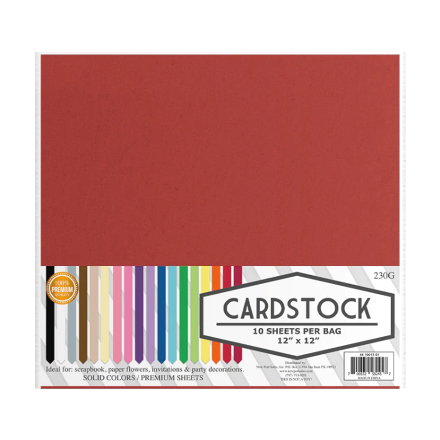 Cardstock •  Cardstock 10 hojas (variedad de colores a escoger)