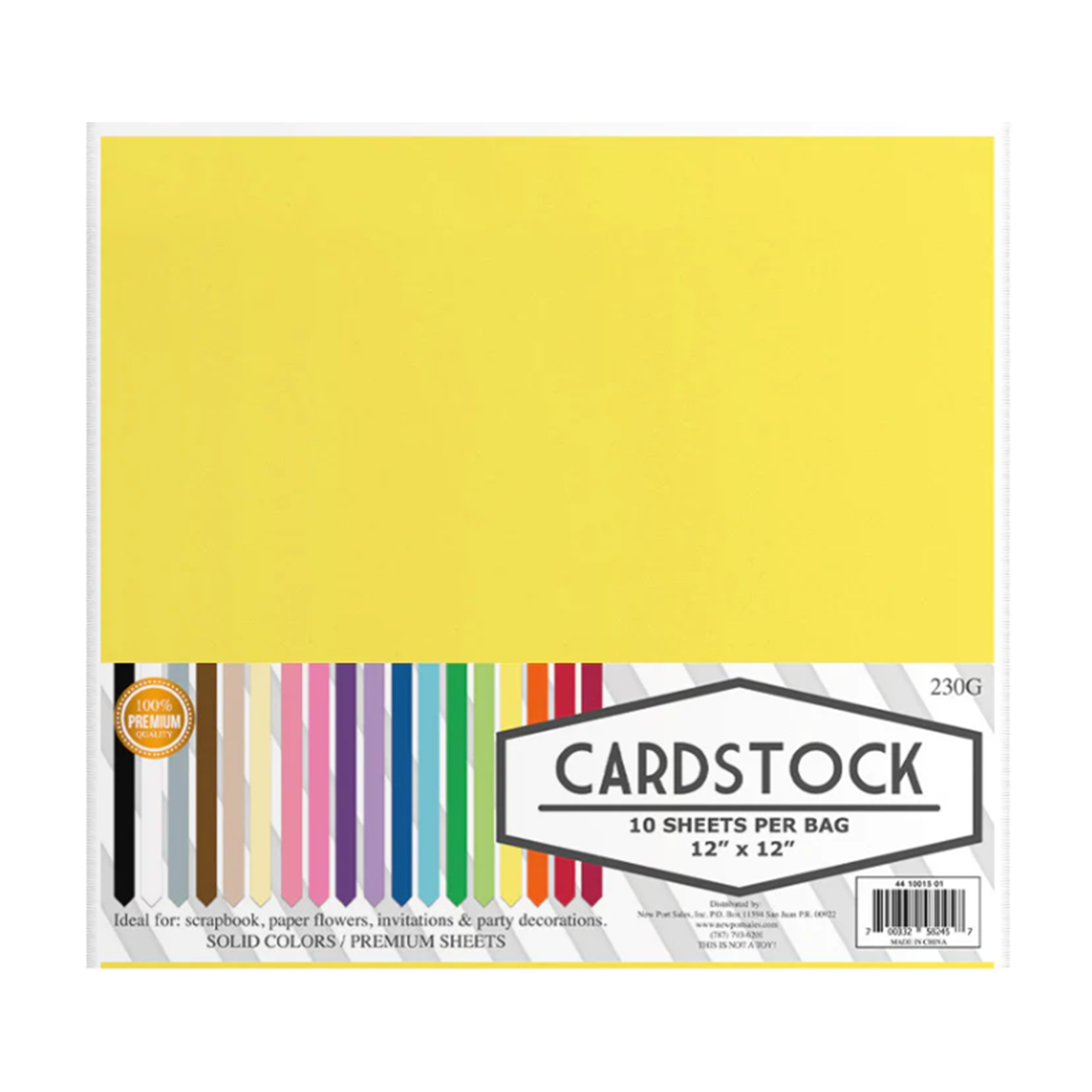 Cardstock •  Cardstock 10 hojas (variedad de colores a escoger)