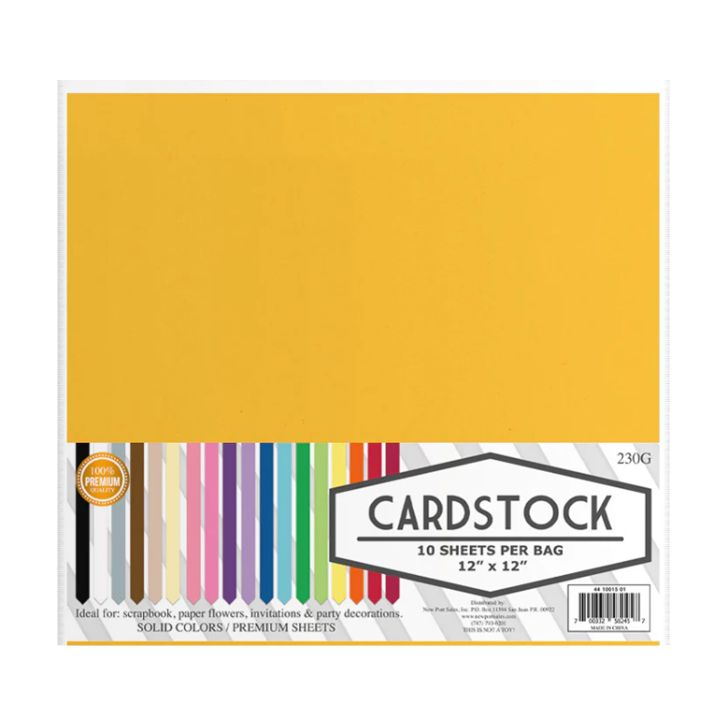 Cardstock •  Cardstock 10 hojas (variedad de colores a escoger)