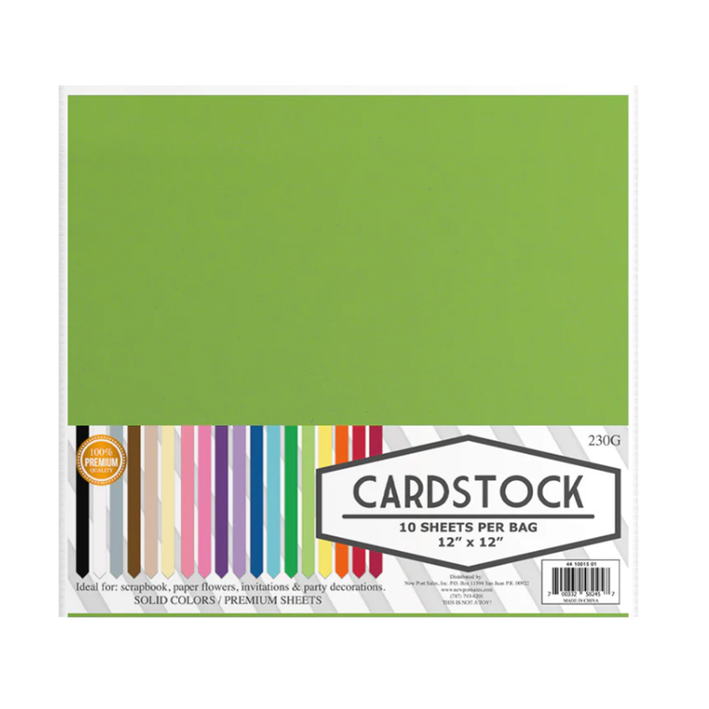 Cardstock •  Cardstock 10 hojas (variedad de colores a escoger)