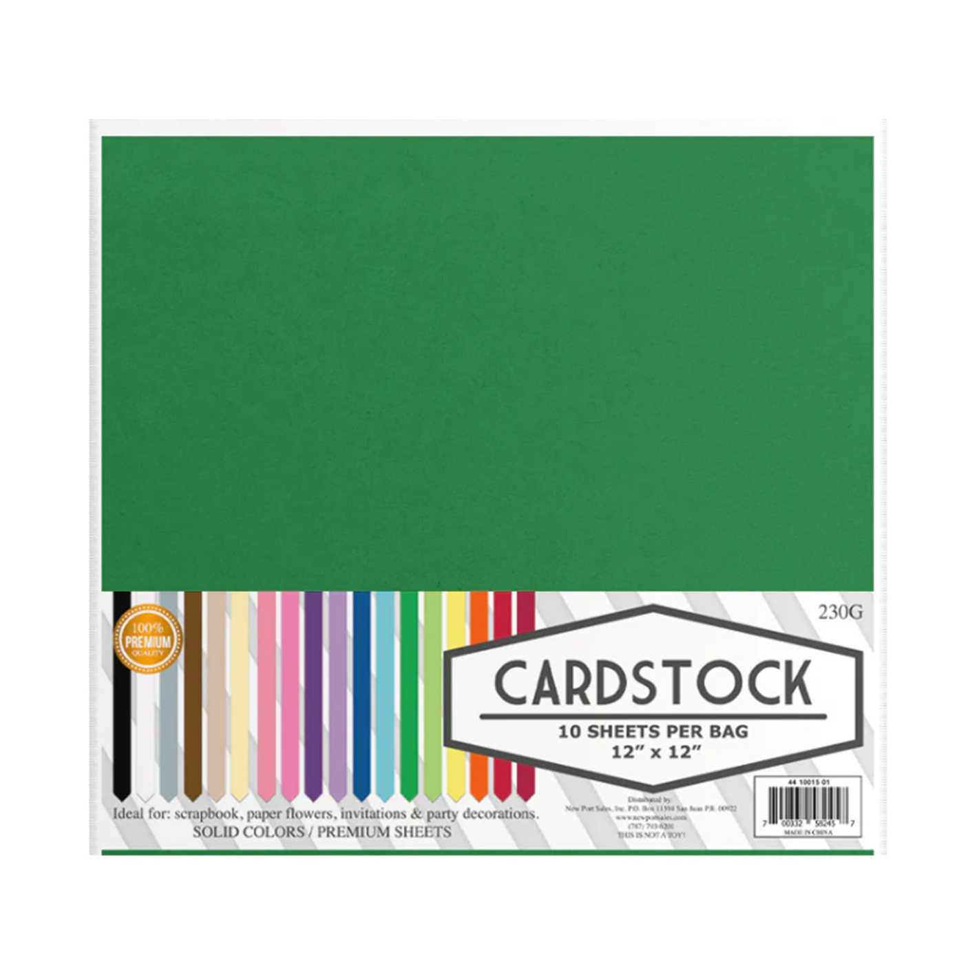 Cardstock •  Cardstock 10 hojas (variedad de colores a escoger)
