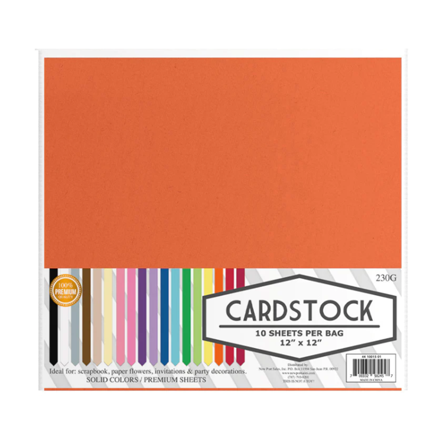 Cardstock •  Cardstock 10 hojas (variedad de colores a escoger)