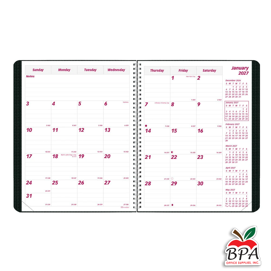 Brownline • Agenda 2027 - Monthly Planner (negra)