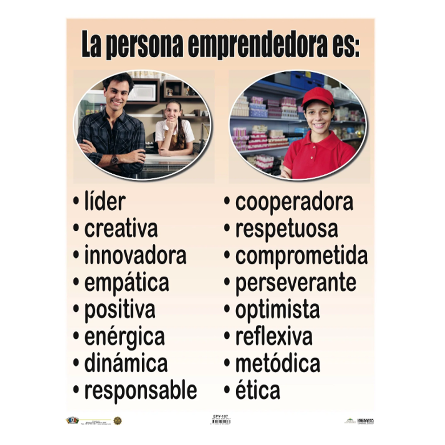 Anisa •  Cartel "La persona emprendedora es:"