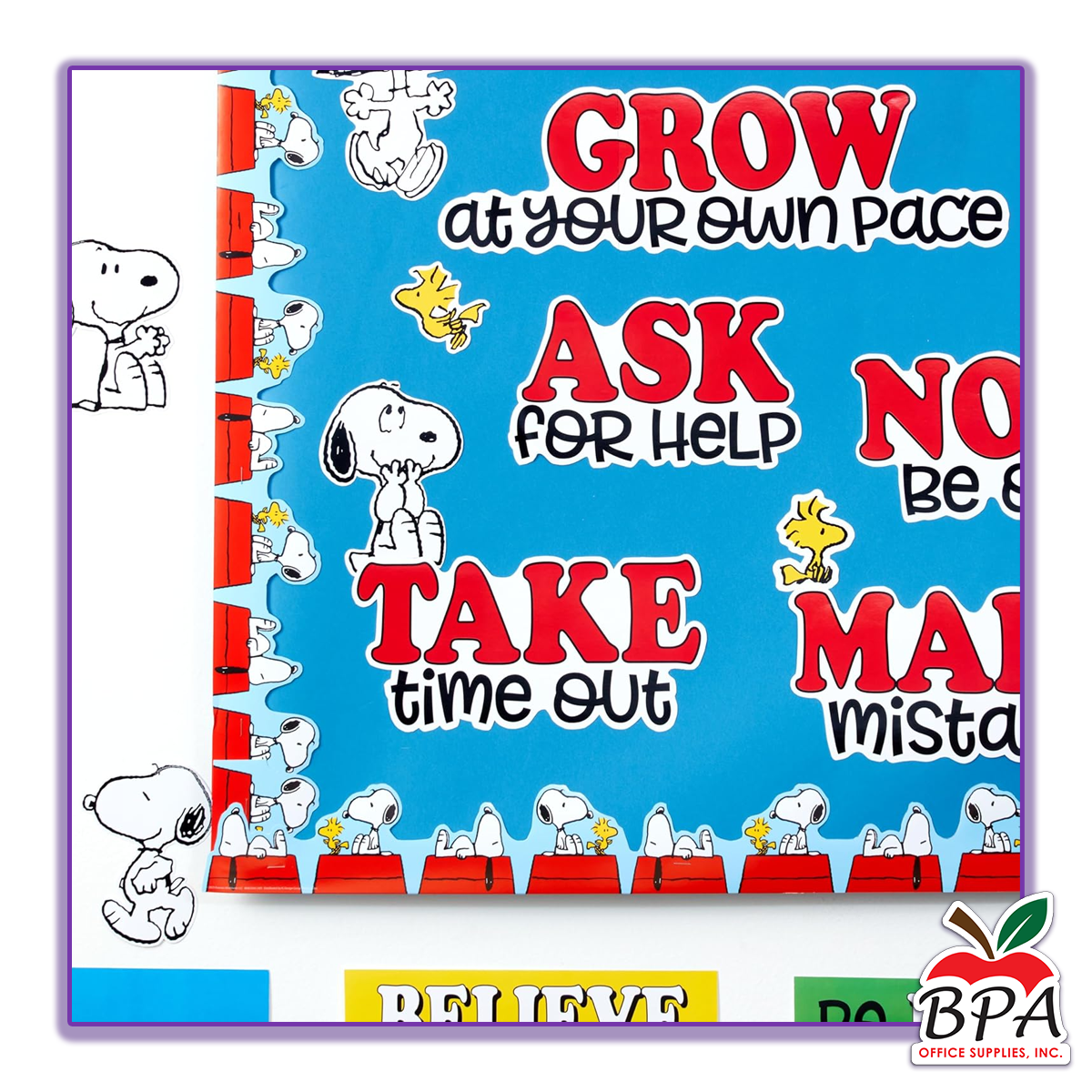 Eureka •  Borde "Peanuts Snoopy on Doghouse - Extra Wide Deco Trim"